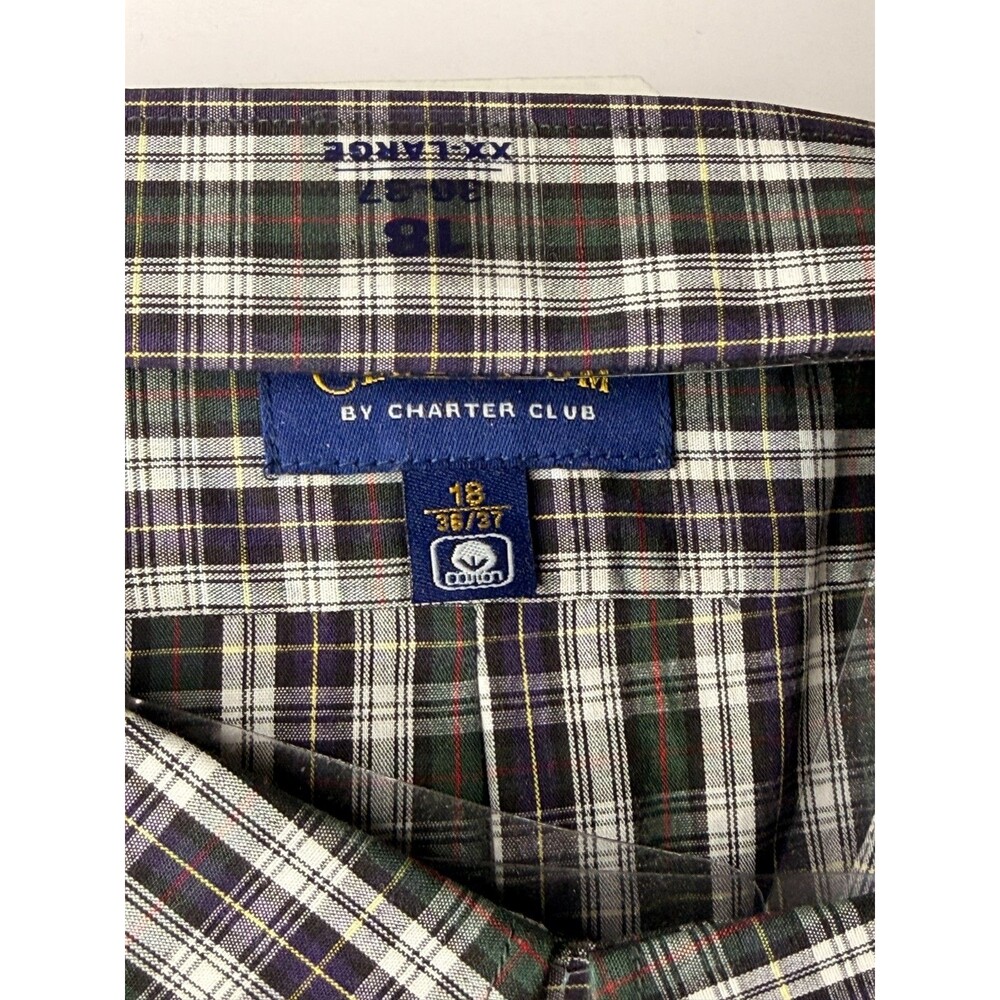 NWT CLUB ROOM BY CHARTER HOUSE MEN'S XXL PLAID BUTTON DOWN SHIRT - Picture 7 of 7